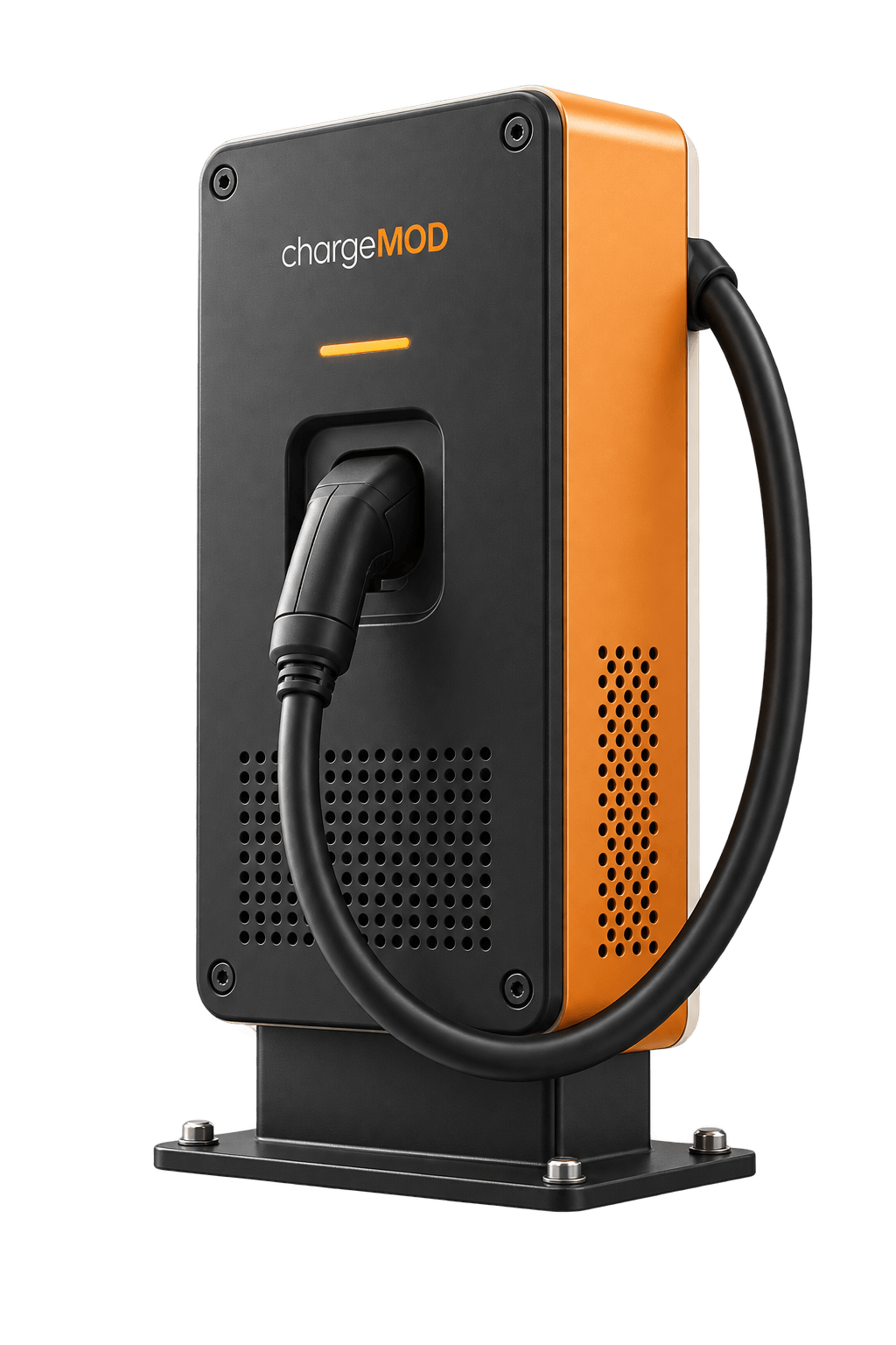 Illustrative DC · 2-wheelers charger in ivory, graphite and orange